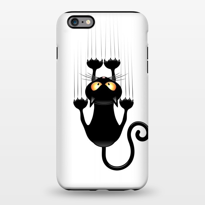iPhone 6/6s plus StrongFit Fun Cat Cartoon Scratching Wall by BluedarkArt