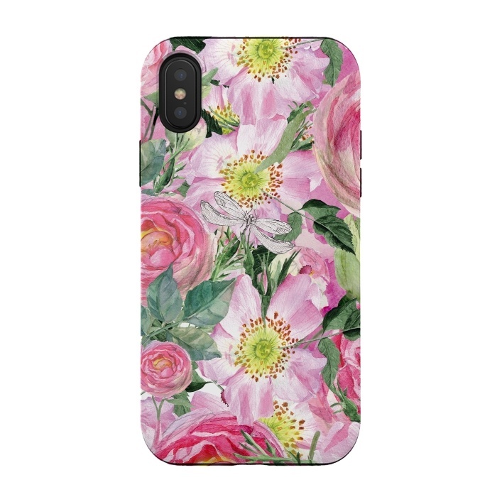 iPhone Xs / X StrongFit Vintage Dog Roses by  Utart