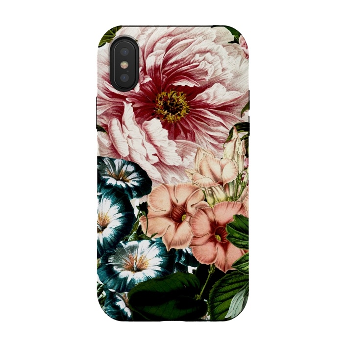 iPhone Xs / X StrongFit Vintage Peony and Little Bell by  Utart