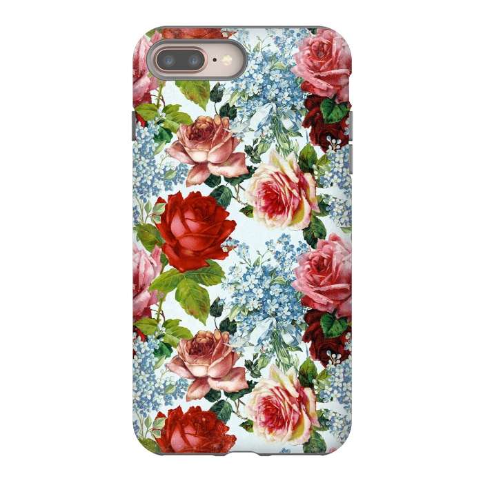 iPhone 7 plus StrongFit Vintage roses and Forget Me Not by  Utart