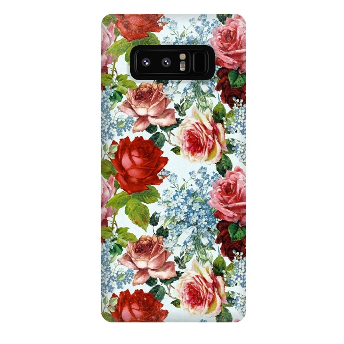 Galaxy Note 8 StrongFit Vintage roses and Forget Me Not by  Utart
