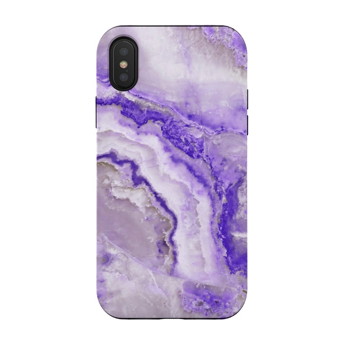 iPhone Xs / X StrongFit Ultra Violet Veined Marble by  Utart