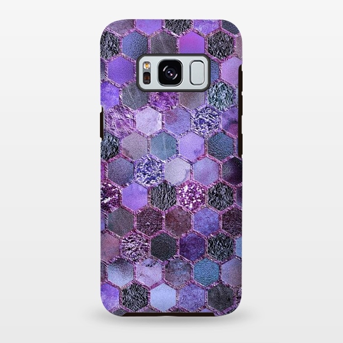 Galaxy S8 plus StrongFit Purple Metal Honeycomb Pattern by  Utart