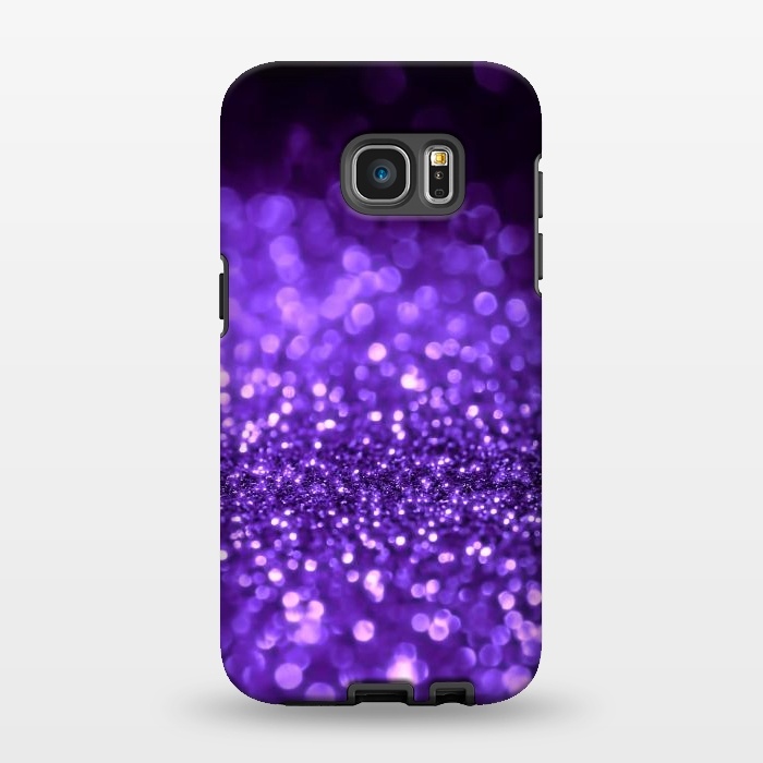 Galaxy S7 EDGE StrongFit Ultra Violet Faux Glitter by  Utart