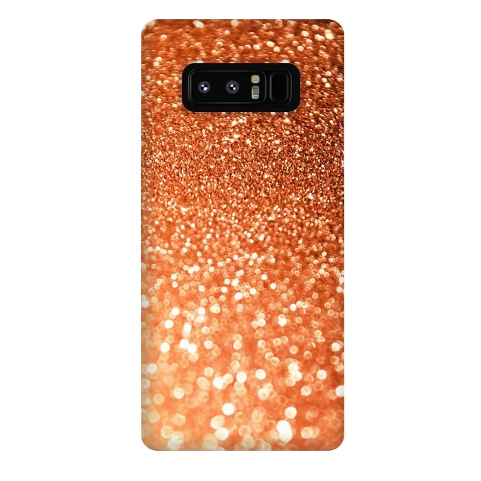 Galaxy Note 8 StrongFit Peach Faux Glitter by  Utart