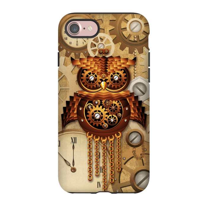 iPhone 7 StrongFit Owl Steampunk Vintage Style by BluedarkArt
