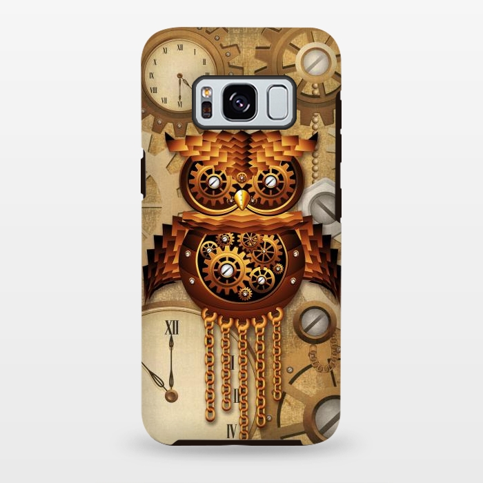 Galaxy S8 plus StrongFit Owl Steampunk Vintage Style by BluedarkArt