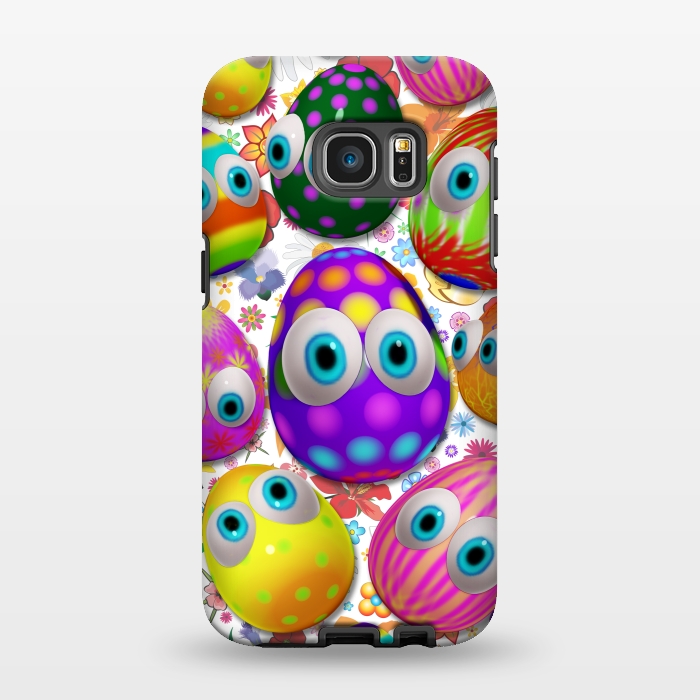 Galaxy S7 EDGE StrongFit Cute Easter Eggs Cartoon 3d Pattern by BluedarkArt