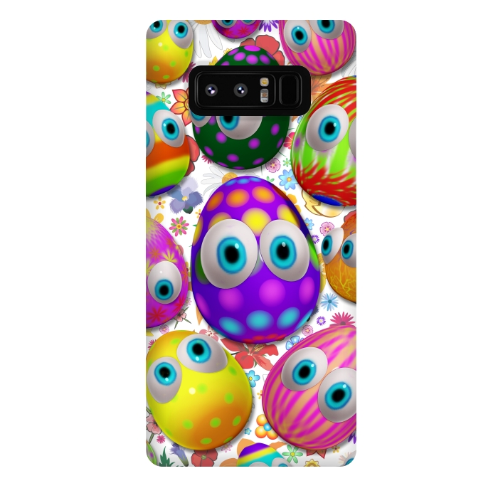 Galaxy Note 8 StrongFit Cute Easter Eggs Cartoon 3d Pattern by BluedarkArt