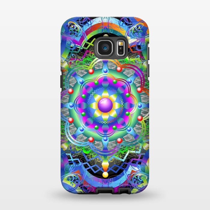 Galaxy S7 EDGE StrongFit Mandala Universe Psychedelic  by BluedarkArt