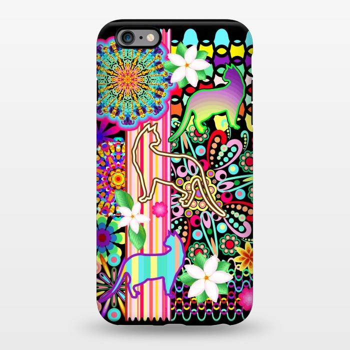 iPhone 6/6s plus StrongFit Mandalas, Cats & Flowers Fantasy Pattern  by BluedarkArt