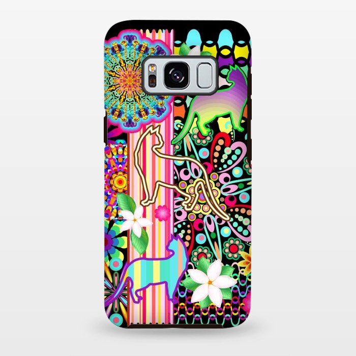 Galaxy S8 plus StrongFit Mandalas, Cats & Flowers Fantasy Pattern  by BluedarkArt