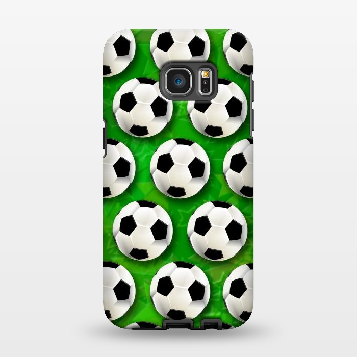 Galaxy S7 EDGE StrongFit Soccer Ball Football Pattern by BluedarkArt