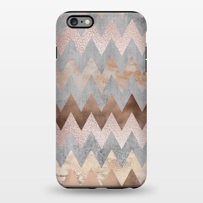 iPhone 6/6s plus StrongFit Rose Gold Marble Chevron by  Utart
