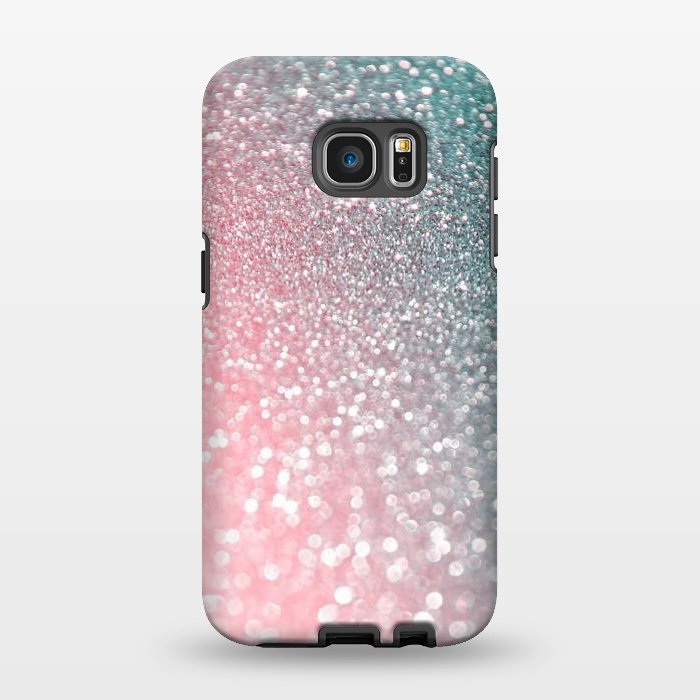 Galaxy S7 EDGE StrongFit Ice Pink Faux Glitter by  Utart