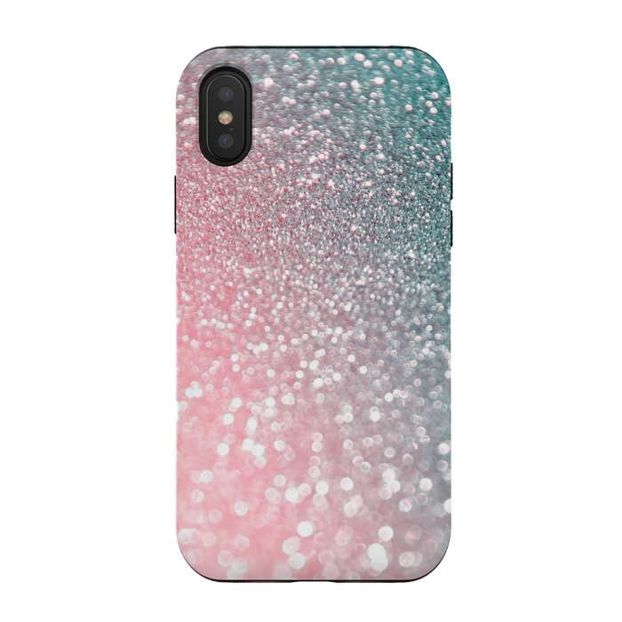 iPhone Xs / X StrongFit Ice Pink Faux Glitter by  Utart