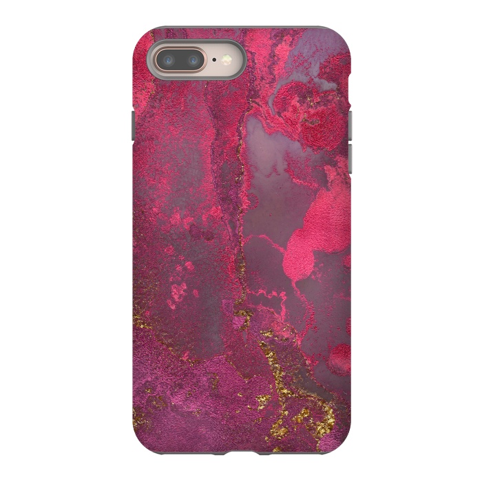 iPhone 7 plus StrongFit Pink Gold Marble by  Utart