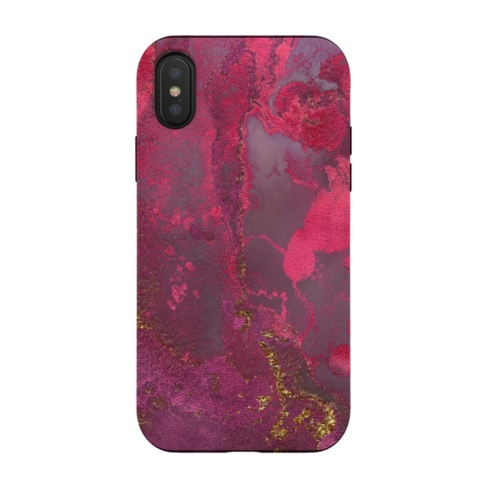 iPhone Xs / X StrongFit Pink Gold Marble by  Utart