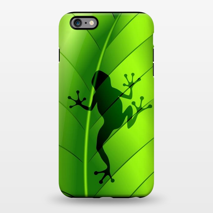 iPhone 6/6s plus StrongFit Frog Shape on Green Leaf by BluedarkArt