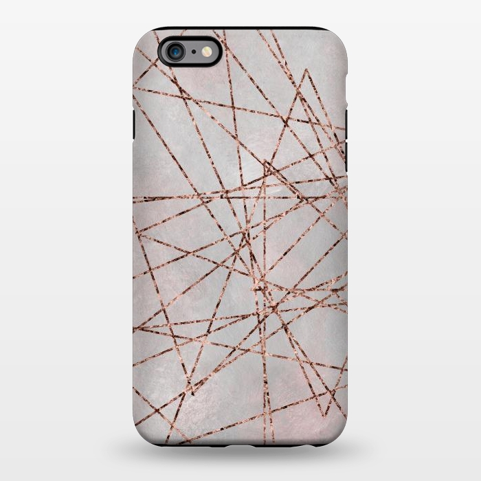iPhone 6/6s plus StrongFit Copper Lines On Marble 2 by Andrea Haase