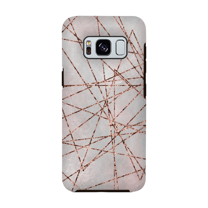 Galaxy S8 StrongFit Copper Lines On Marble 2 by Andrea Haase