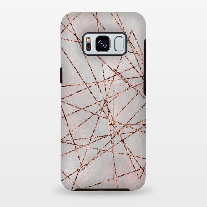 Galaxy S8 plus StrongFit Copper Lines On Marble 2 by Andrea Haase
