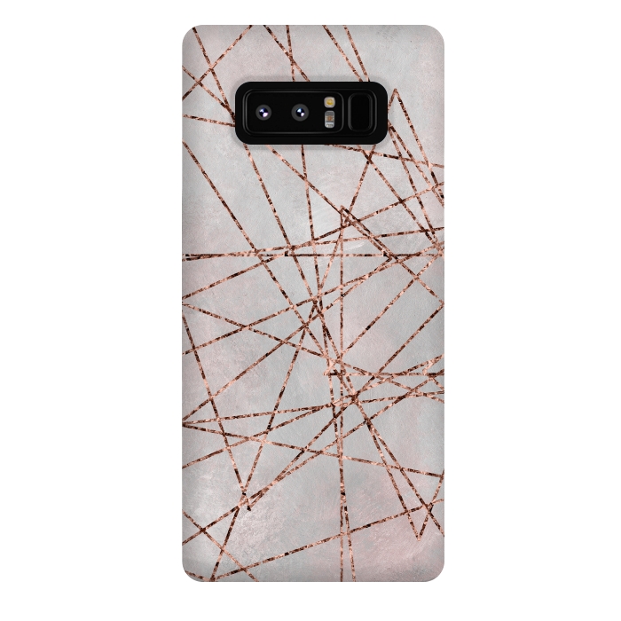 Galaxy Note 8 StrongFit Copper Lines On Marble 2 by Andrea Haase