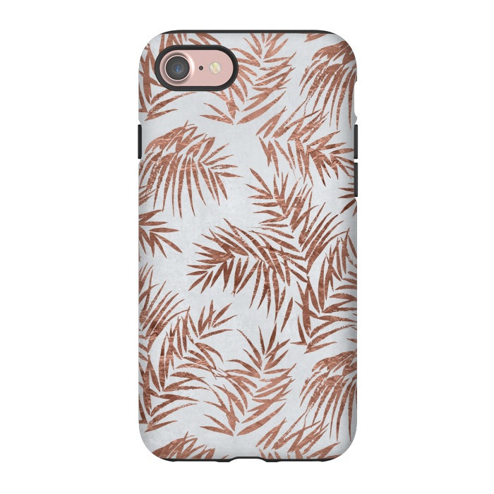 iPhone 7 StrongFit Copper Palm Leaves 2 by Andrea Haase