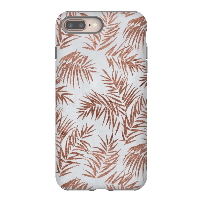 iPhone 7 plus StrongFit Copper Palm Leaves 2 by Andrea Haase