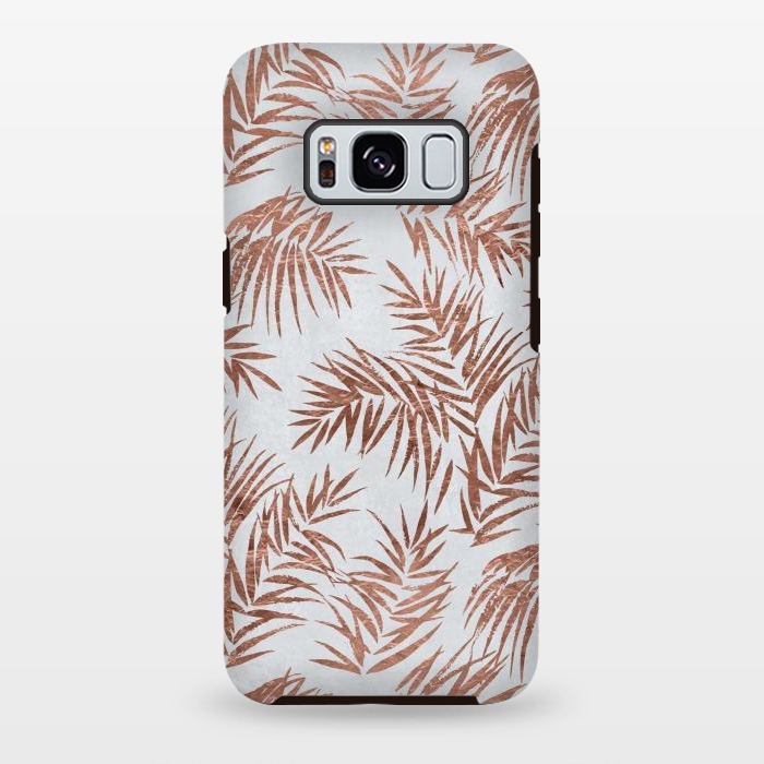 Galaxy S8 plus StrongFit Copper Palm Leaves 2 by Andrea Haase