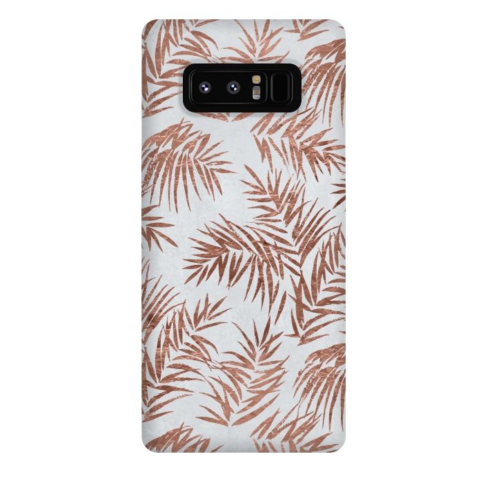 Galaxy Note 8 StrongFit Copper Palm Leaves 2 by Andrea Haase