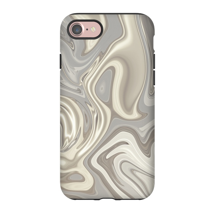 iPhone 7 StrongFit Greige Glamorous Faux Marble 2 by Andrea Haase