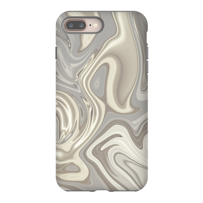 iPhone 7 plus StrongFit Greige Glamorous Faux Marble 2 by Andrea Haase
