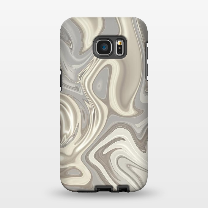 Galaxy S7 EDGE StrongFit Greige Glamorous Faux Marble 2 by Andrea Haase