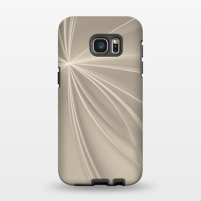 Galaxy S7 EDGE StrongFit Shining Rays In Soft Gold by Andrea Haase