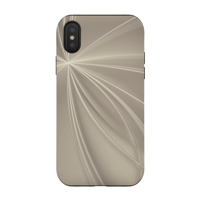 iPhone Xs / X StrongFit Shining Rays In Soft Gold by Andrea Haase