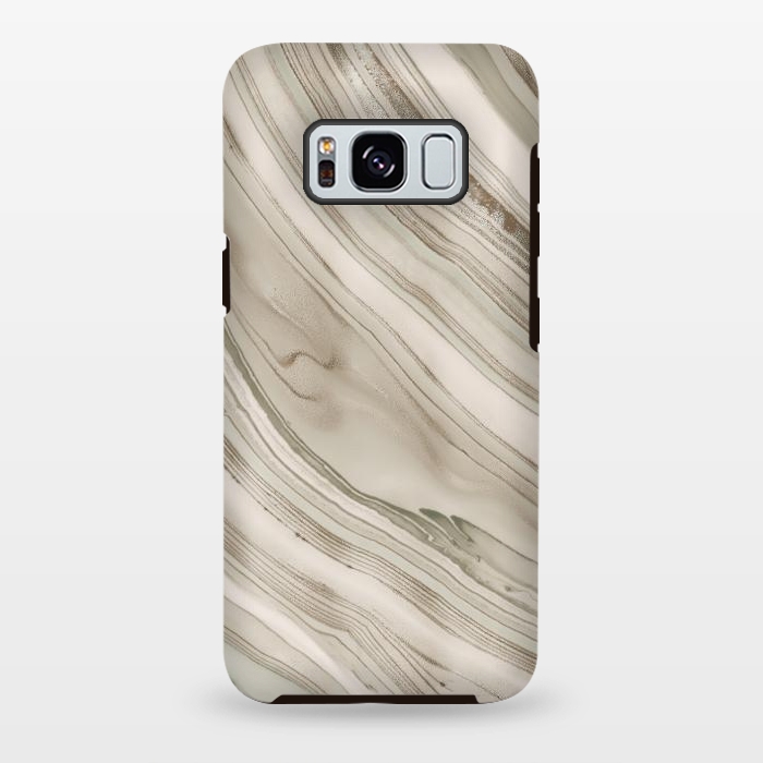 Galaxy S8 plus StrongFit Greige Faux Marble Elegance 2 by Andrea Haase