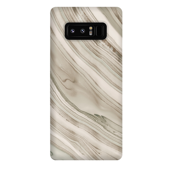 Galaxy Note 8 StrongFit Greige Faux Marble Elegance 2 by Andrea Haase