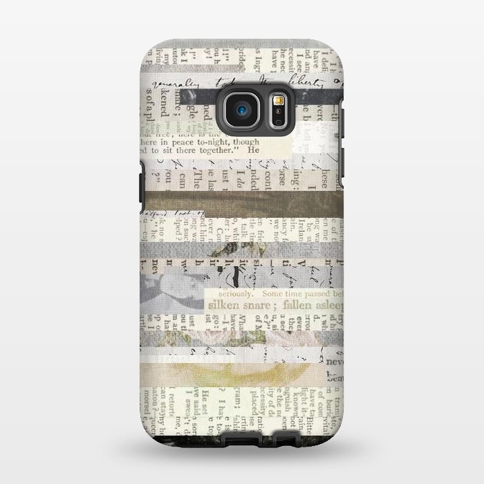 Galaxy S7 EDGE StrongFit Vintage Paper Collage by Andrea Haase