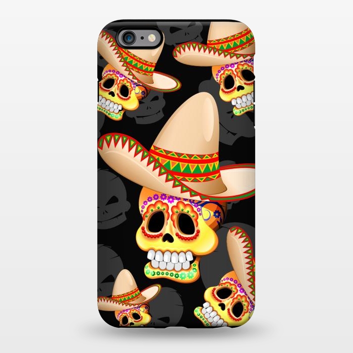 iPhone 6/6s plus StrongFit Mexico Sugar Skull with Sombrero by BluedarkArt