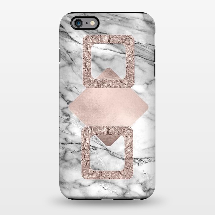 iPhone 6/6s plus StrongFit Rose Gold Geometric Shapes on Marble by  Utart