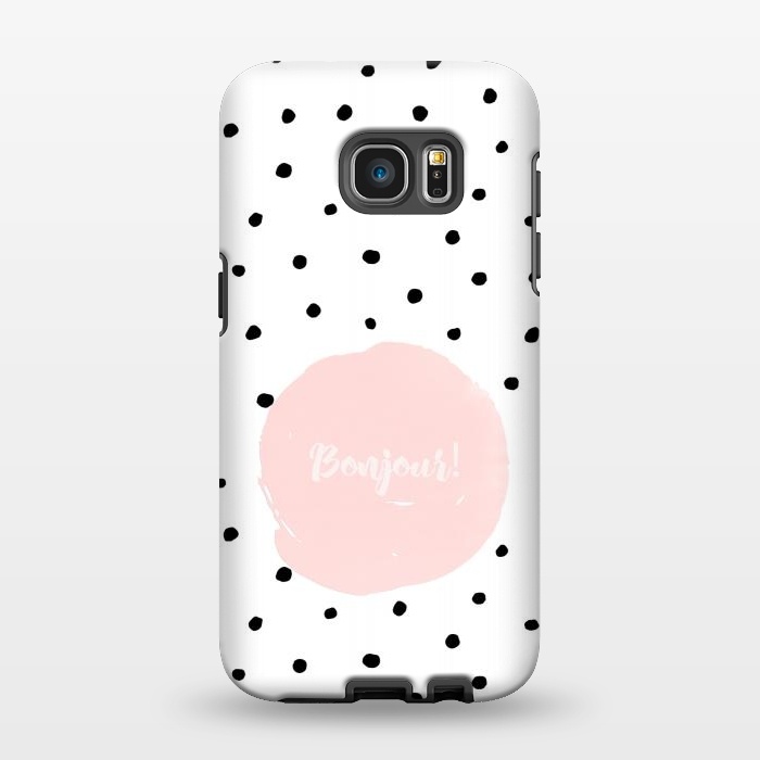 Galaxy S7 EDGE StrongFit Bonjour - on polka dots  by  Utart