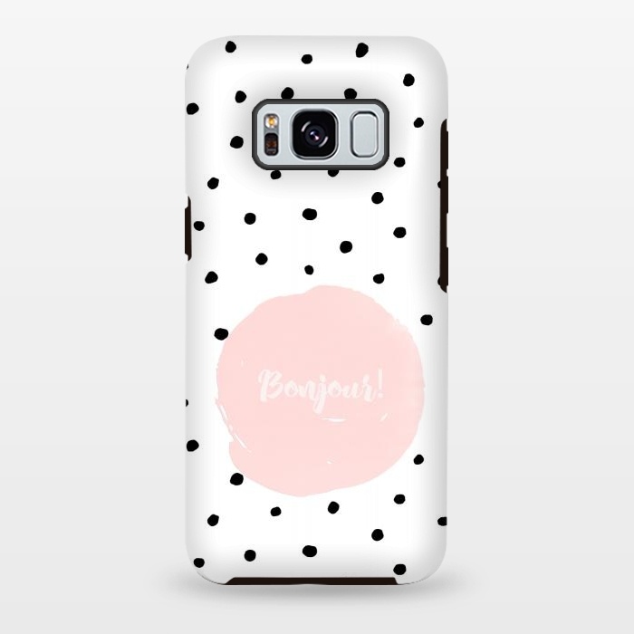 Galaxy S8 plus StrongFit Bonjour - on polka dots  by  Utart