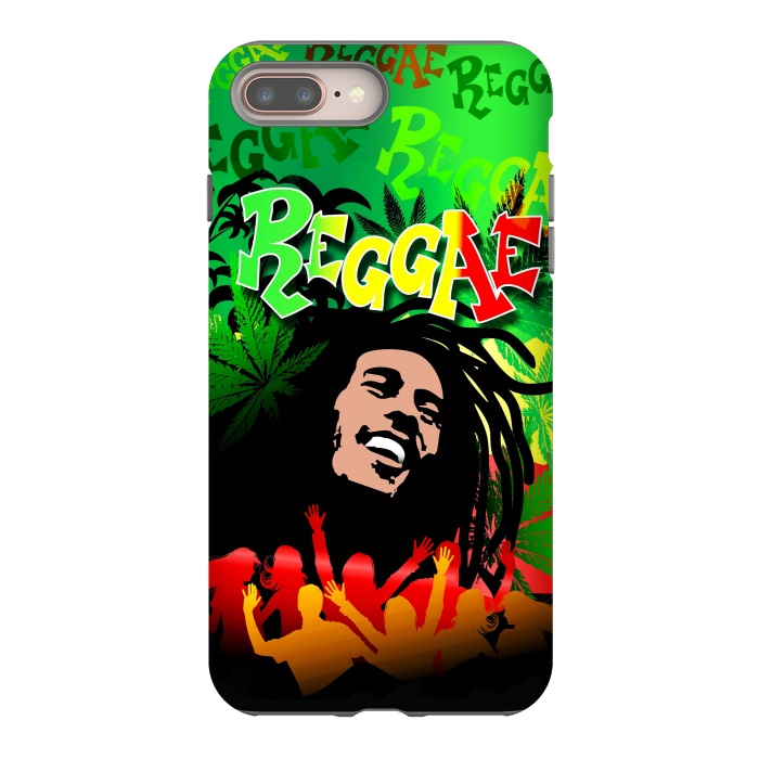 iPhone 7 plus StrongFit Reggae RastaMan Music Colors Fun and Marijuana by BluedarkArt