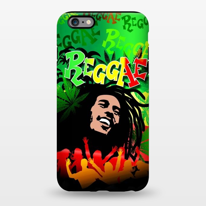 iPhone 6/6s plus StrongFit Reggae RastaMan Music Colors Fun and Marijuana by BluedarkArt