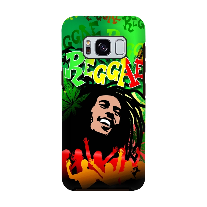 Galaxy S8 StrongFit Reggae RastaMan Music Colors Fun and Marijuana by BluedarkArt
