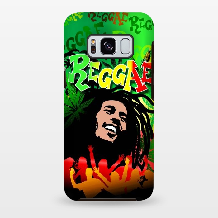 Galaxy S8 plus StrongFit Reggae RastaMan Music Colors Fun and Marijuana by BluedarkArt