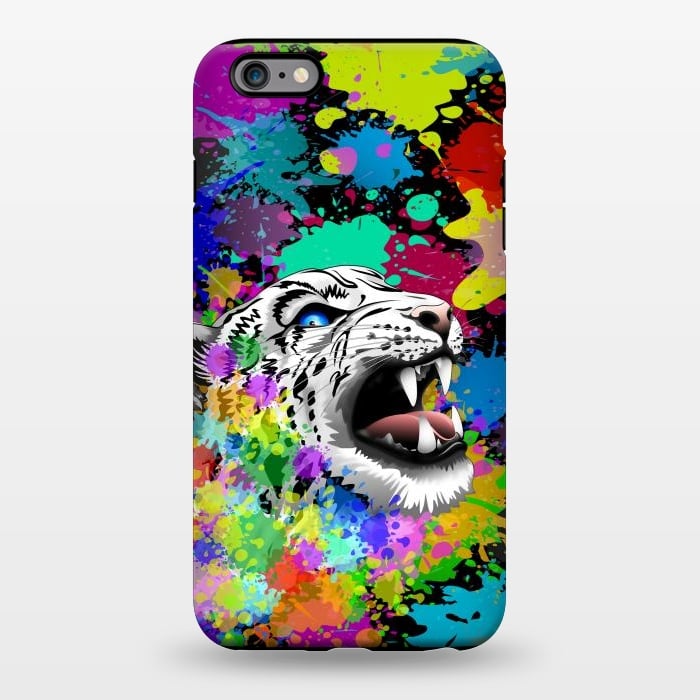 iPhone 6/6s plus StrongFit Leopard Psychedelic Paint Splats by BluedarkArt