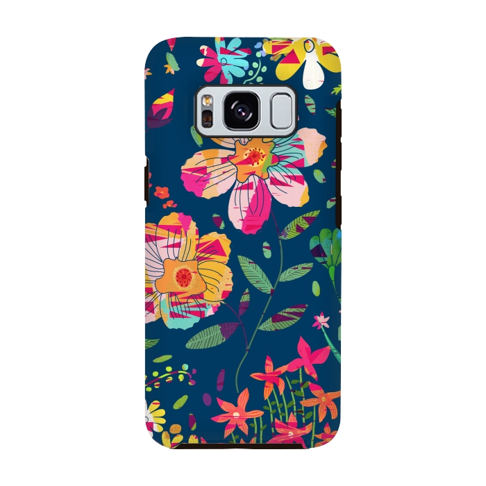 Galaxy S8 StrongFit Paper Floral by Uma Prabhakar Gokhale
