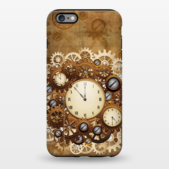 iPhone 6/6s plus StrongFit Steampunk Clocks and Gears Vintage Style  by BluedarkArt